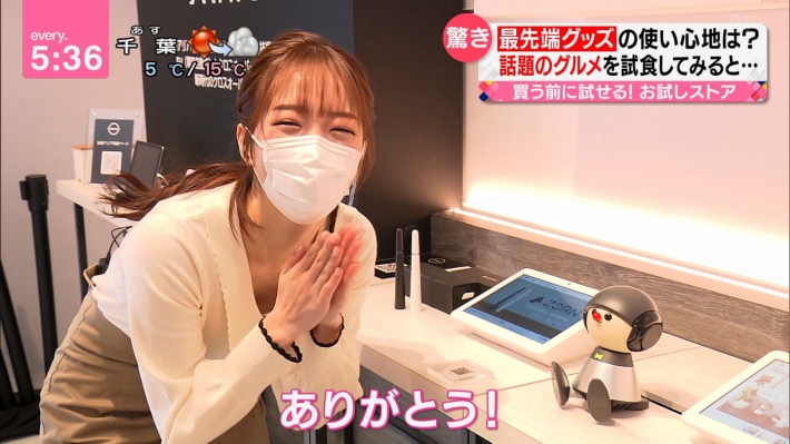 中島芽生女子アナ胸チラ2