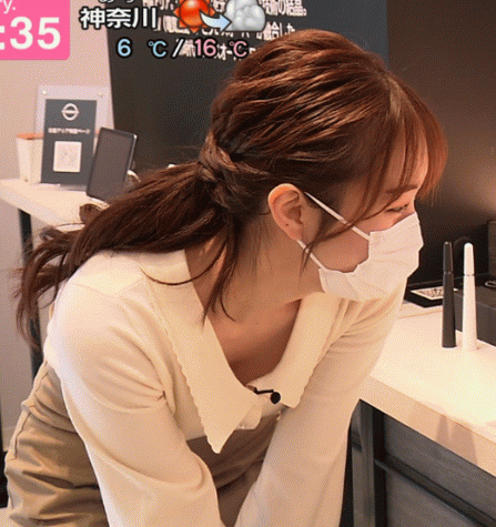 中島芽生女子アナ胸チラ1